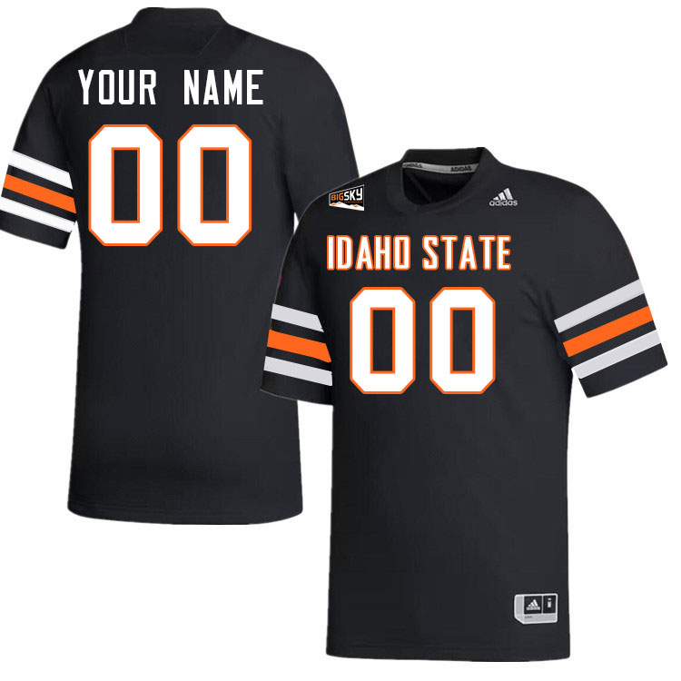 Custom Idaho State Bengals Name And Number Football Jerseys,Uniforms Stitched-Black
